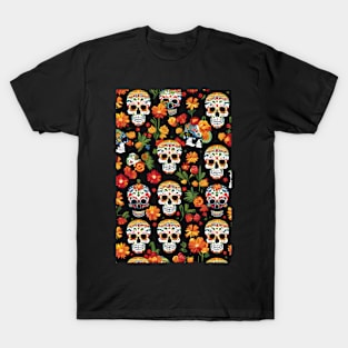 Cinco de Mayo skull pattern T-Shirt